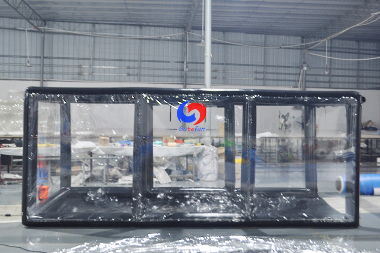 Free shipping 16ft indoor high quality PVC inflatable car capsule model black showcase for sale