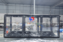 Free shipping 16ft indoor high quality PVC inflatable car capsule model black showcase for sale