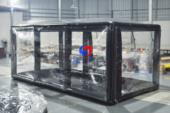 Free shipping 16ft indoor high quality PVC inflatable car capsule model black showcase for sale
