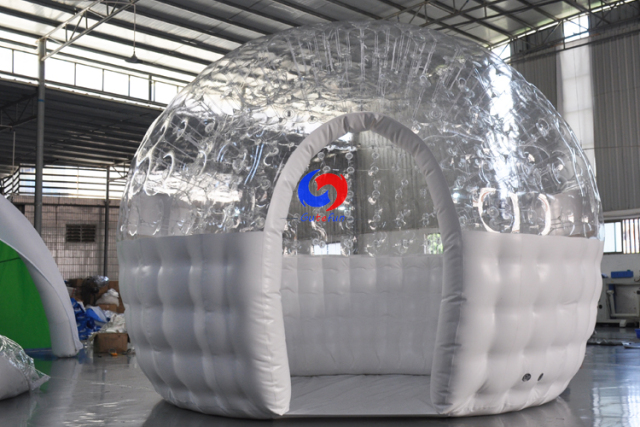 Outdoor crystal ball dining room bubble hotel inflatable clear transparent bubble house tent for sale