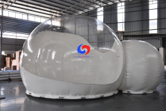 TOP sale Customized Steel frame double room inflatable clear bubble lodge tent for family hotel