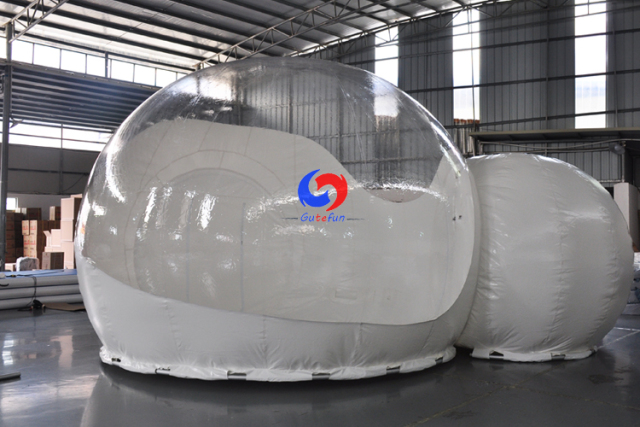 TOP sale Customized Steel frame double room inflatable clear bubble lodge tent for family hotel