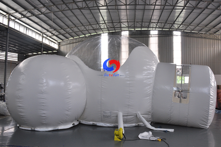 TOP sale Customized Steel frame double room inflatable clear bubble lodge tent for family hotel