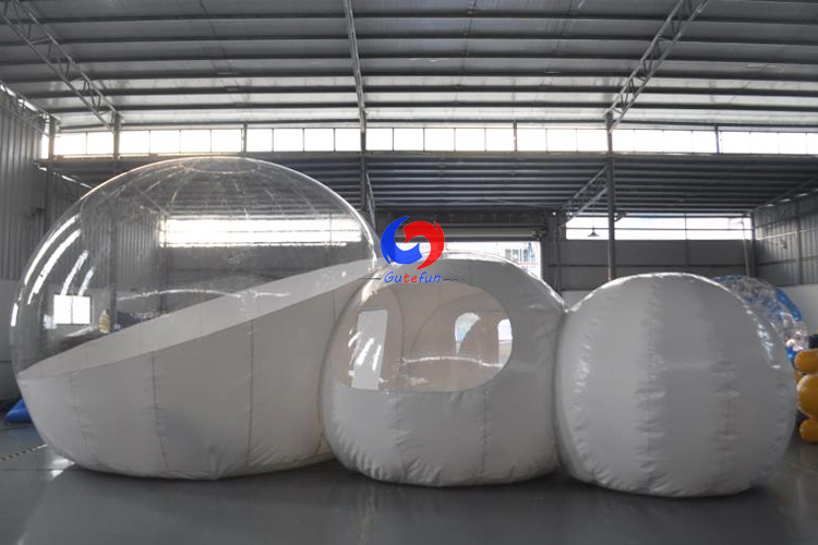 High quality 9m three in one outdoor bubble hotel camping igloo inflatable clear bubble tent for sale
