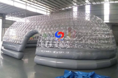 Large outdoor customized event white PVC igloo inflatable clear bubble lodge tent for sale