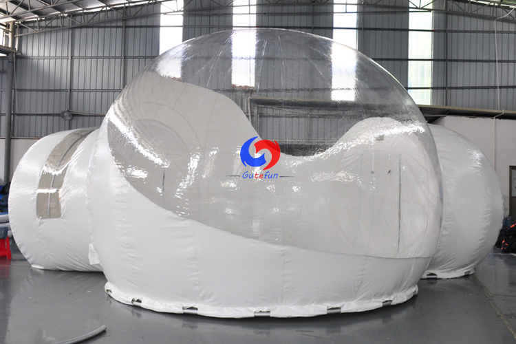 TOP sale Customized Steel frame double room inflatable clear bubble lodge tent for family hotel