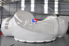 TOP sale Customized Steel frame double room inflatable clear bubble lodge tent for family hotel
