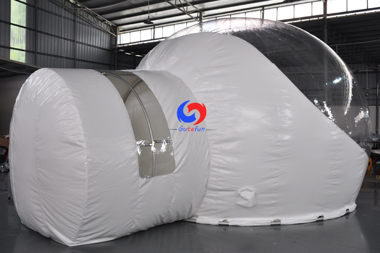TOP sale Customized Steel frame double room inflatable clear bubble lodge tent for family hotel