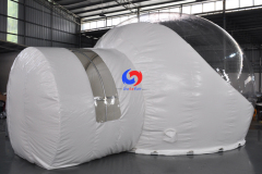 TOP sale Customized Steel frame double room inflatable clear bubble lodge tent for family hotel