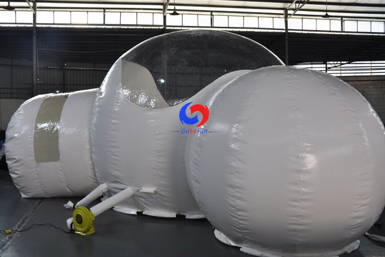 TOP sale Customized Steel frame double room inflatable clear bubble lodge tent for family hotel