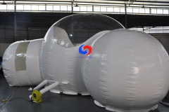 TOP sale Customized Steel frame double room inflatable clear bubble lodge tent for family hotel