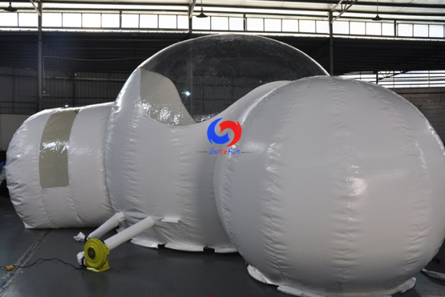 TOP sale Customized Steel frame double room inflatable clear bubble lodge tent for family hotel