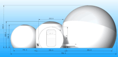 High quality 9m three in one outdoor bubble hotel camping igloo inflatable clear bubble tent for sale