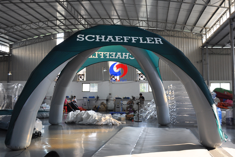 Customized big outdoor mobile spider inflatable party tent,2 in 1 inflatable camping tents for sales