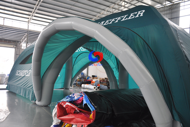 Customized big outdoor mobile spider inflatable party tent,2 in 1 inflatable camping tents for sales