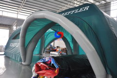 Customized big outdoor mobile spider inflatable party tent,2 in 1 inflatable camping tents for sales