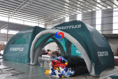 Customized big outdoor mobile spider inflatable party tent,2 in 1 inflatable camping tents for sales