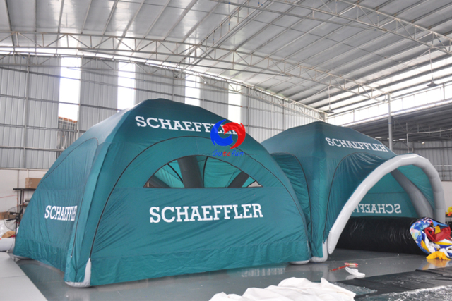 Customized big outdoor mobile spider inflatable party tent,2 in 1 inflatable camping tents for sales
