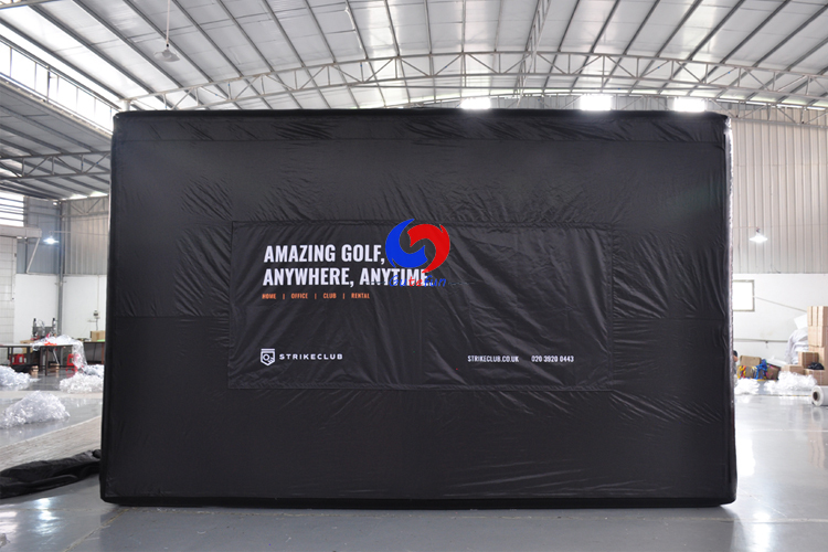 Customized 3D inflatable screen golf simulator,inflatable golf simulator tent for home&business