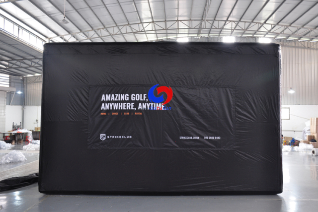 Customized 3D inflatable screen golf simulator,inflatable golf simulator tent for home&business