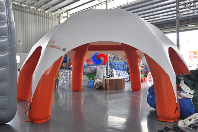 Outdoor sports festivals quick setup temporary Airtight spider shape tent inflatable air shelter for sale