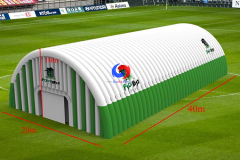 cold weather outdoor big mobile exhibition stadium Top roof double layer inflatable party tent with windows