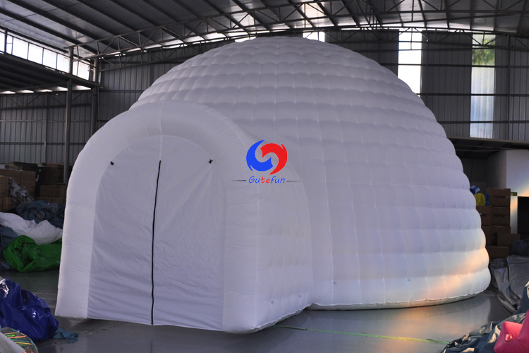 Portable outdoor picnic camping accommodation igloo tent inflatable white dome tent for sale
