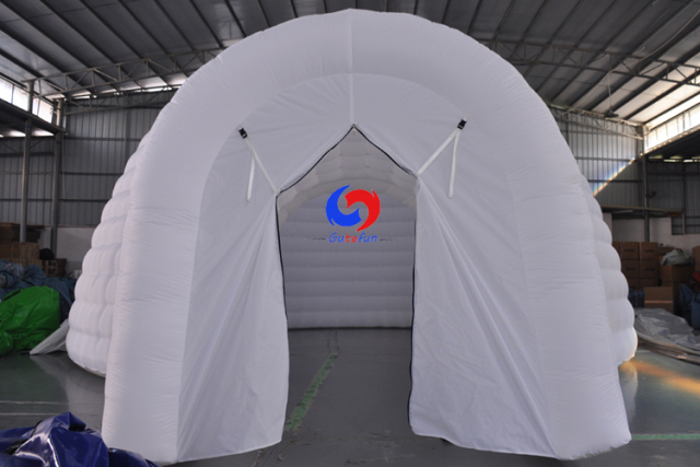 Portable outdoor picnic camping accommodation igloo tent inflatable white dome tent for sale