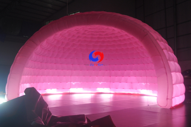 commercial advertising exhibition tent LED inflatable igloo marquee dome tent for wedding party events