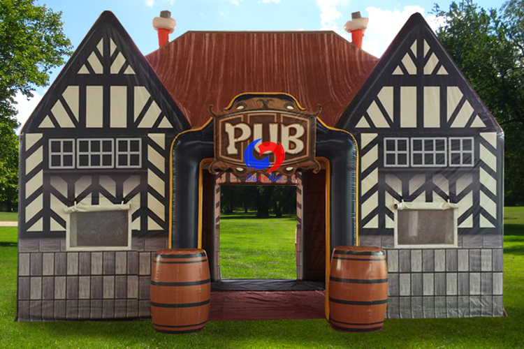 custom quick folding portable rooftop PVC irish bar pub home outdoor inflatable house tent for beer festival events