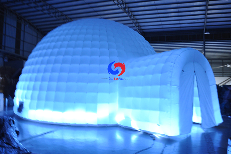 lawn honeycomb inflatable igloo air dome tent white inflatable outdoor party event dome tent with led light