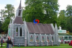 custom large outdoor mobile inflatable church building pink inflatable church tent for wedding