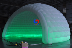 custom mobile night club lightweight oxford cloth led light inflatable igloo party dome tent for sale