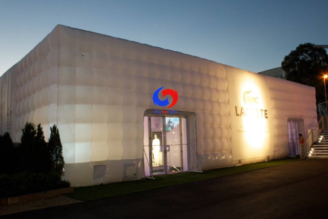 Exhibition cube wedding party nightclub led light inflatable tent,commercial large cube tent inflatable with lights