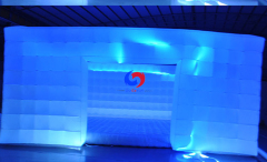 outdoor wedding party events large portable waterproof white inflatable party cube tent with led lights