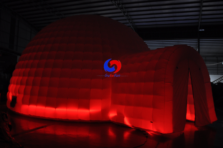 lawn honeycomb inflatable igloo air dome tent white inflatable outdoor party event dome tent with led light