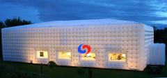 Exhibition cube wedding party nightclub led light inflatable tent,commercial large cube tent inflatable with lights