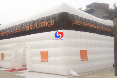 Exhibition cube wedding party nightclub led light inflatable tent,commercial large cube tent inflatable with lights