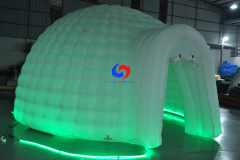 Mobile oxford cloth white snow igloo wedding party LED light tent inflatable air dome tent for sale
