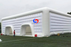 custom white inflatable square tent double layer wedding party large cube inflatable tents for event large