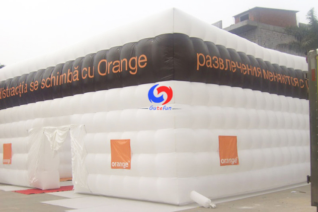 Exhibition cube wedding party nightclub led light inflatable tent,commercial large cube tent inflatable with lights