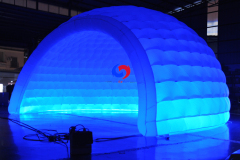 custom mobile night club lightweight oxford cloth led light inflatable igloo party dome tent for sale