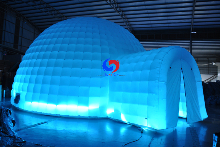 lawn honeycomb inflatable igloo air dome tent white inflatable outdoor party event dome tent with led light