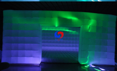 outdoor wedding party events large portable waterproof white inflatable party cube tent with led lights