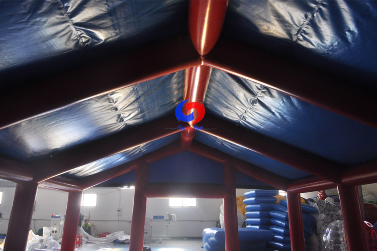 Custom Logo outdoor party sports sponsor fast set Airtight tunnel tent inflatable shelter cover tent for sale