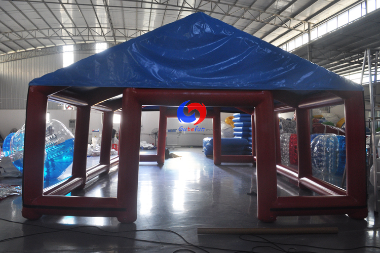 Custom Logo outdoor party sports sponsor fast set Airtight tunnel tent inflatable shelter cover tent for sale