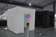 hot sale 360 black&white inflatable photo booth inflatable cube tent customized 8x8