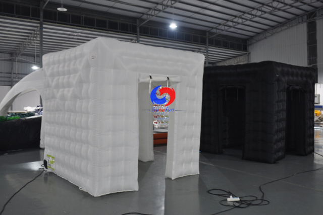 hot sale 360 black&white inflatable photo booth inflatable cube tent customized 8x8