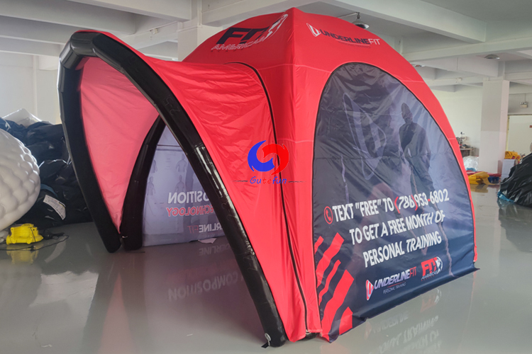 100% customized big outdoor camping shelter rain proof advertising inflatable promo spider dome tent for sales