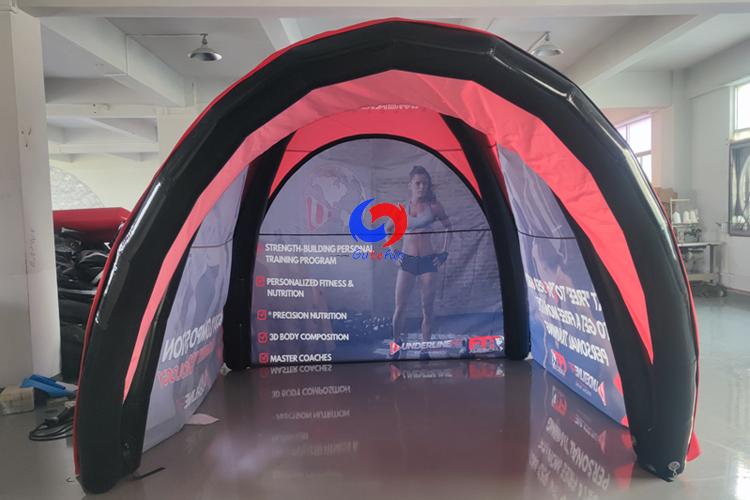 100% customized big outdoor camping shelter rain proof advertising inflatable promo spider dome tent for sales